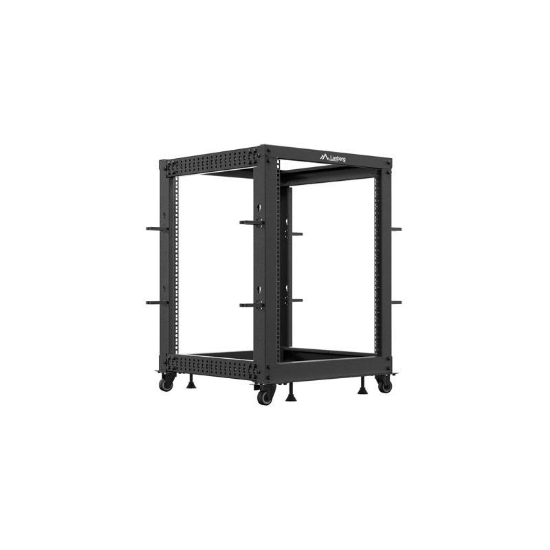 Stojak Open rack 19 cali 15U 600x600-1100 regulowany czarny