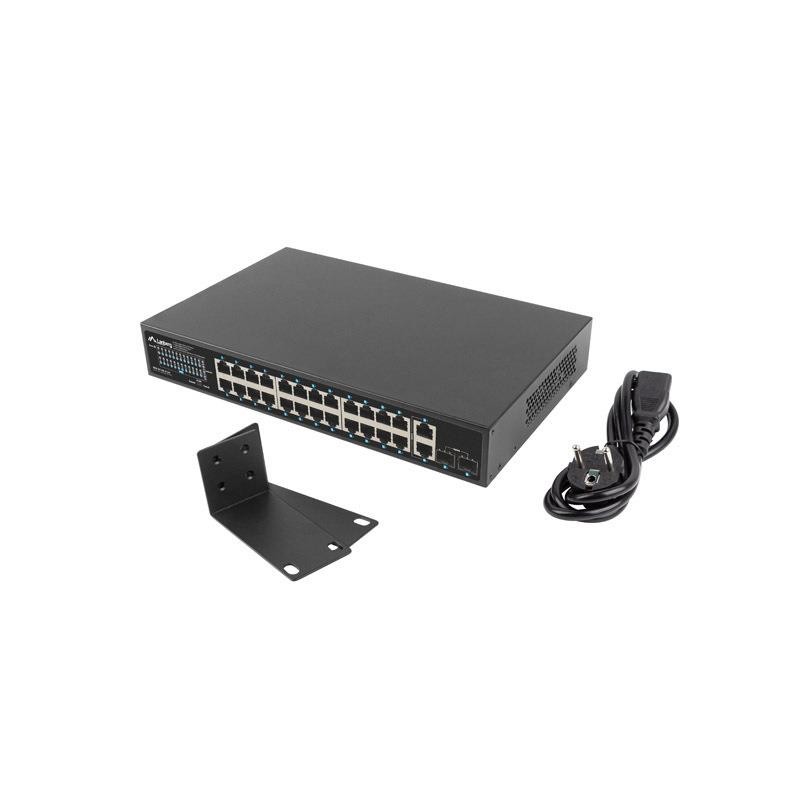 Switch 24x1GB POE+ 2xGB 2x rack 19'' gigabit ethernet 250W