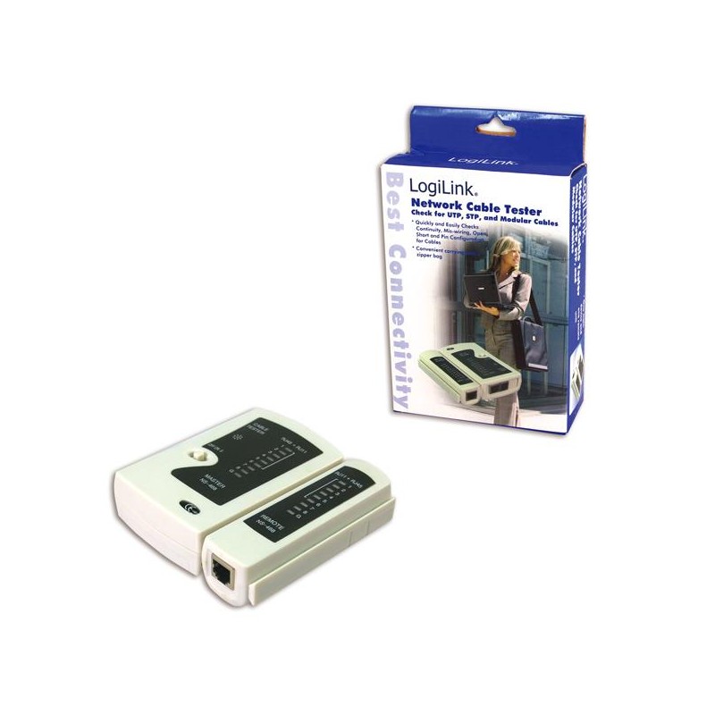 Tester kabli do zlacz RJ11,RJ12,RJ45 z jednostką zdalna