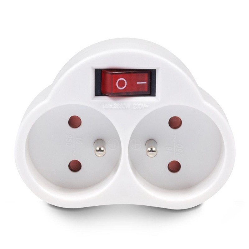Gniazdko prądowe X2 z wyłącznikiem Energy MCE31 3680W