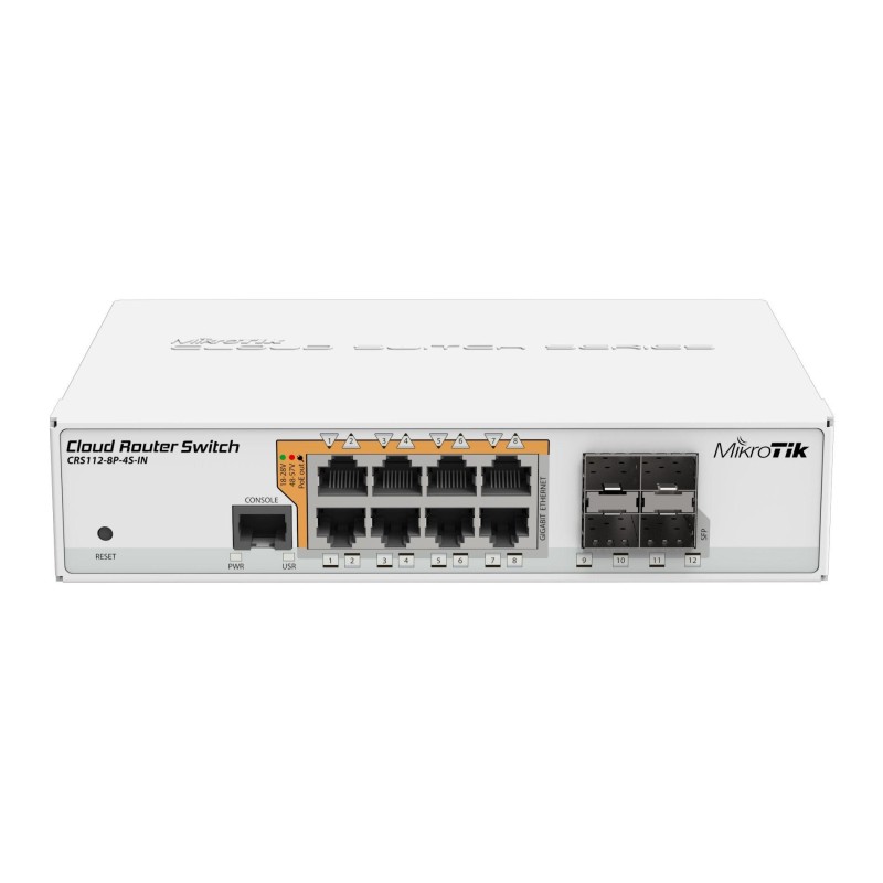Przełącznik 8xGbE 4 xSFP PoE CRS112-8P-4S-IN
