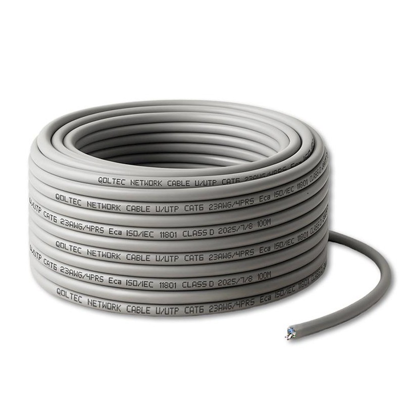 Kabel patchcord sieciowy skrętka UTP | Miedziany Cu | CAT6 | Highspeed 1Gb/s | LAN | 100m | Szary