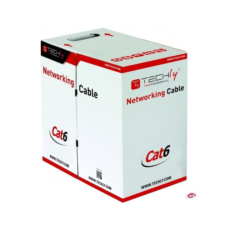 Kabel instalacyjny skrętka UTP Cat6 4x2 drut CCA 305m szary