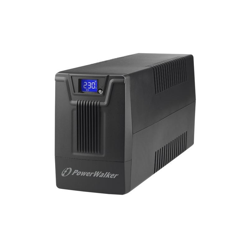 Zasilacz awaryjny UPS POWERWALKER LINE-INTERACTIVE 600VA SCL 2XSCHUKO 230V, RJ11/ 45 IN/OUT, USB, LCD