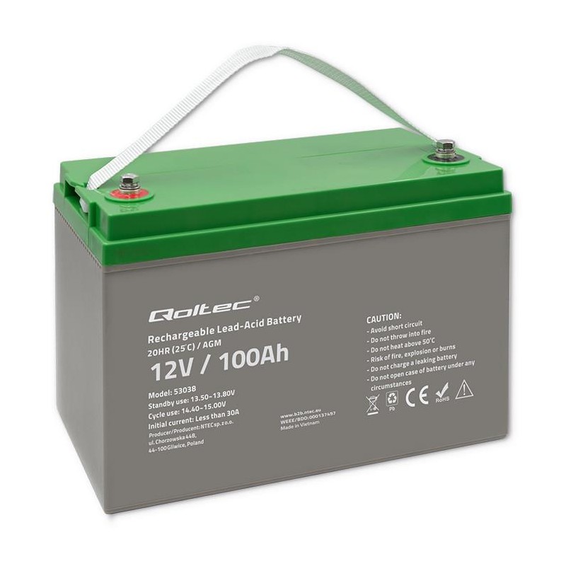 Akumulator AGM | 12V | 100Ah | max.30A