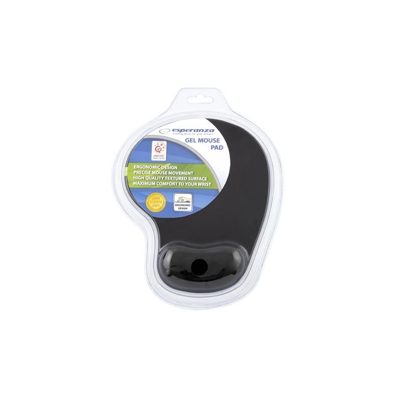 PODKŁADKA POD MYSZ ŻELOWA EA137K CZARNA / wymiary 230x190mm / grubość 20mm