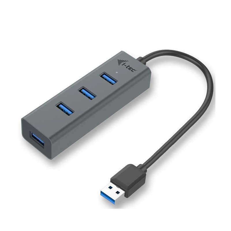USB 3.0 Metal 4-portowy pasywny HUB USB, 4x port USB 3.0