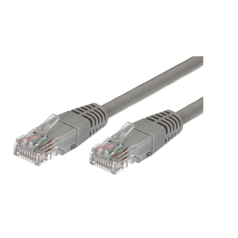 Kabel Patchcord miedziany kat.6A RJ45 UTP 1m. szary