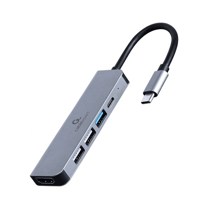 Adapter wieloportowy USB-C 5w1, PD, HDMI, USB 3.1, USB 2.0x2