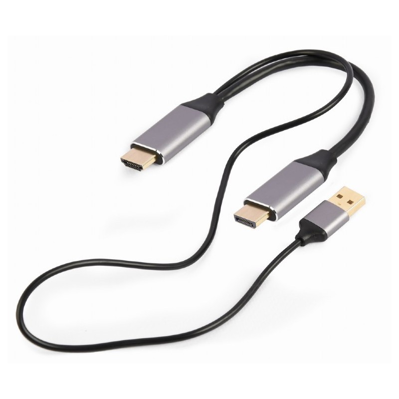 Adapter HDMI do DP 4K M 60Hz USB-A powered