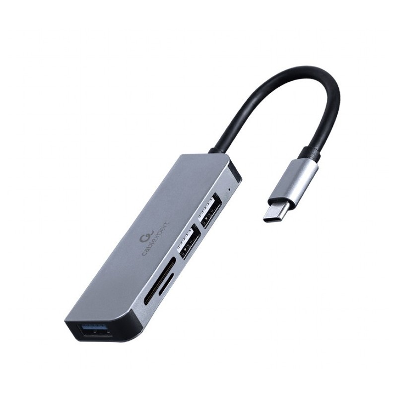 Hub 3-portowy USB-C, USB 2.0x2, USB 3.0, czytnik kart