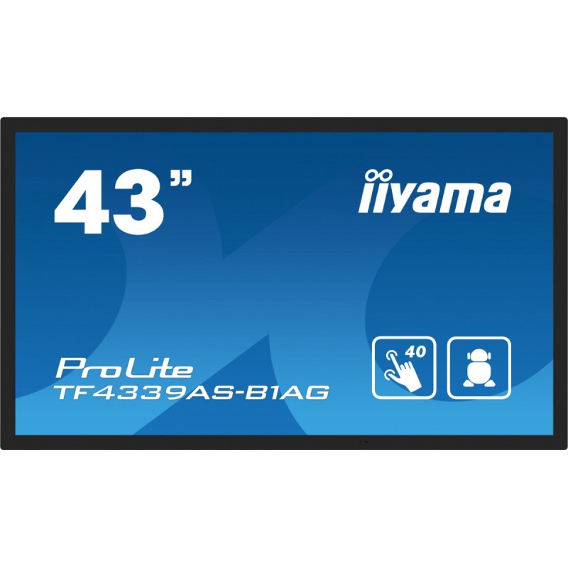 Monitor 43 cale TF4339AS-B1AG,IPS,4K,HDMIx2,DP,RJ45,3xUSB,40pkt, ANDROID,24/7