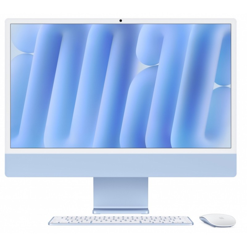 iMac 24 cale: M4 8/8, 16GB, 256GB SSD - Niebieski