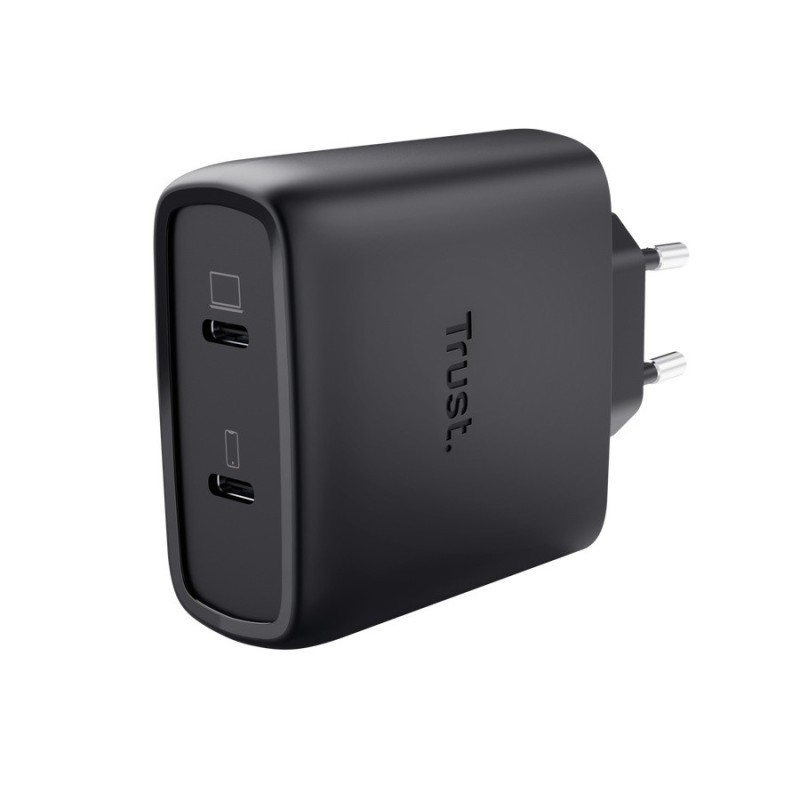 Ładowarka MAXO GaN 65W 2xUSB-C czarna