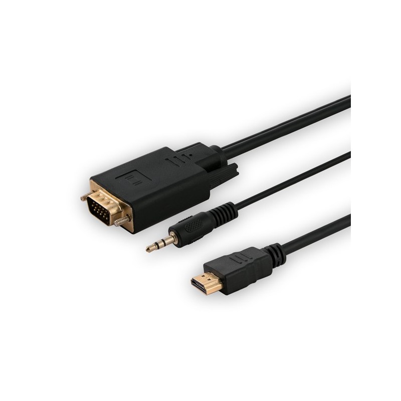 Adapter HDMI (M) -VGA (M) + audio CL-198