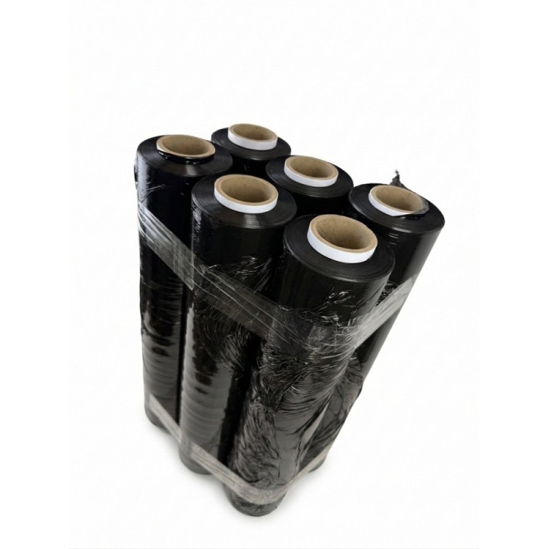 Folia stretch czarna 23mic 3,0kg x 6 BOX