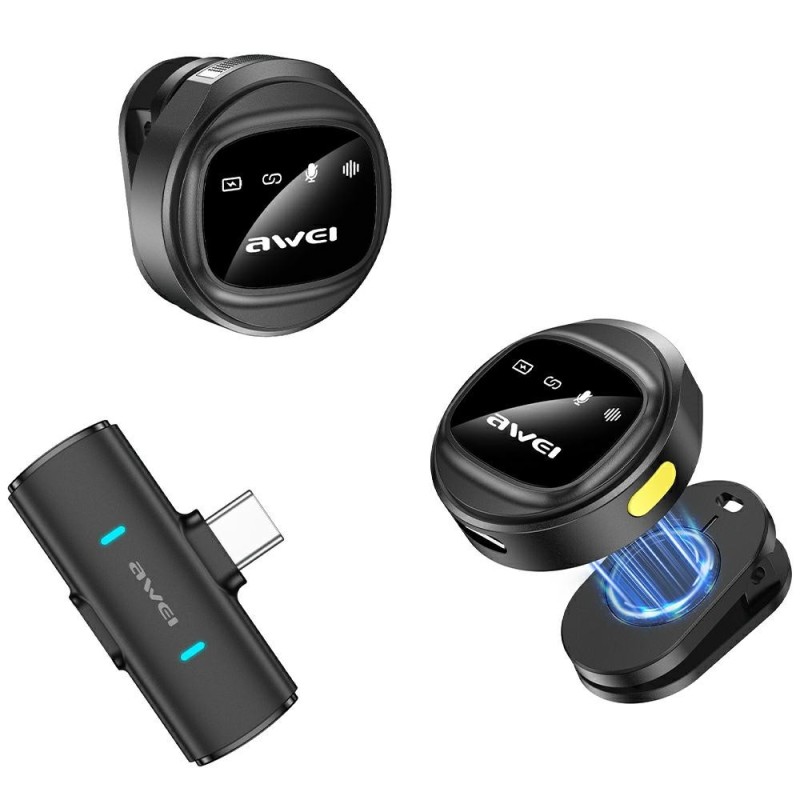 Mikrofon krawatowy MK3 Duo bezprzewodowy czarny