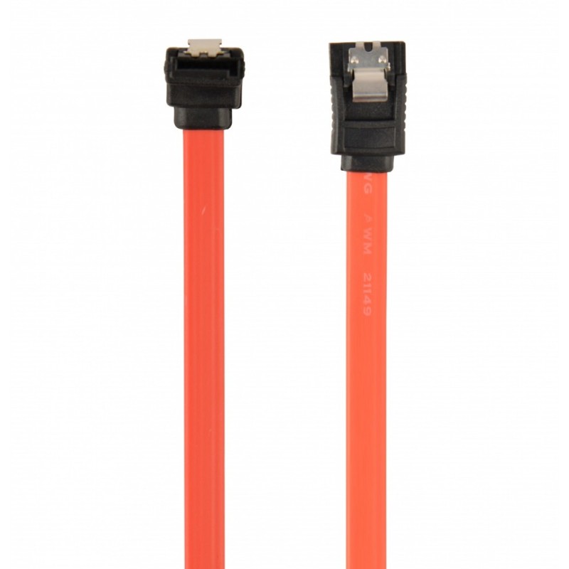 Kabel SATA DATA III dół/prosto metalowe zatrzaski 50cm
