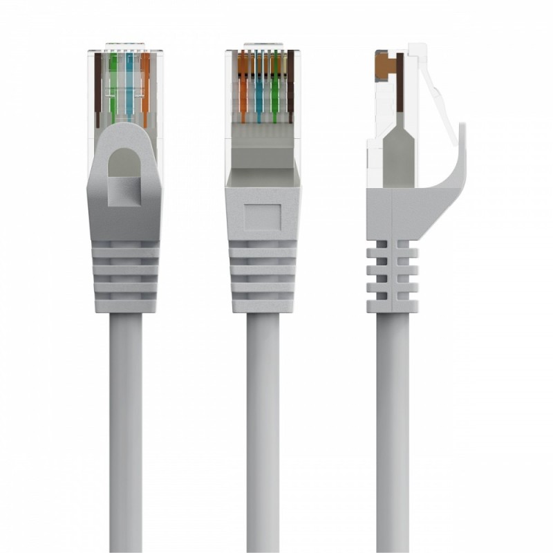 Patch cord UTP kat.6 3m szary