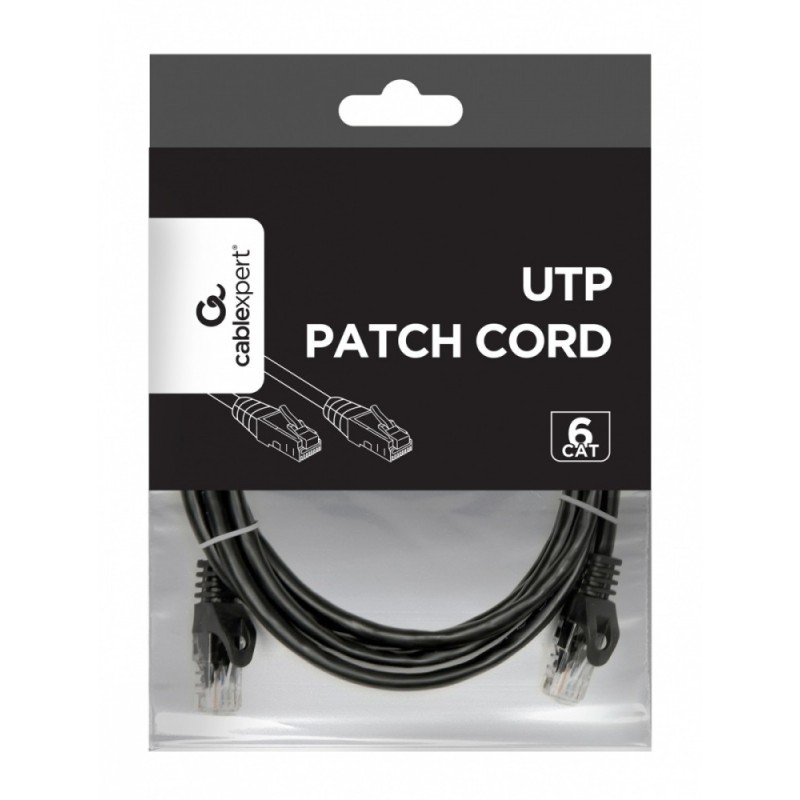 Patch cord Kat.6 UTP 2m czarny