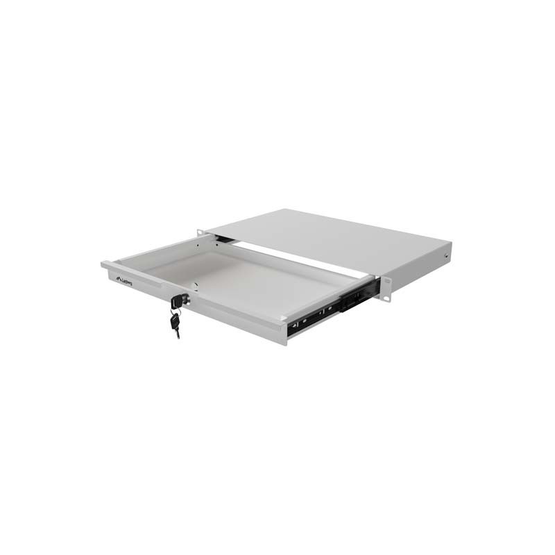 Szuflada do szaf 19" 1U 270mm szara 1U/483X270MM UDŹWIG DO 30KG