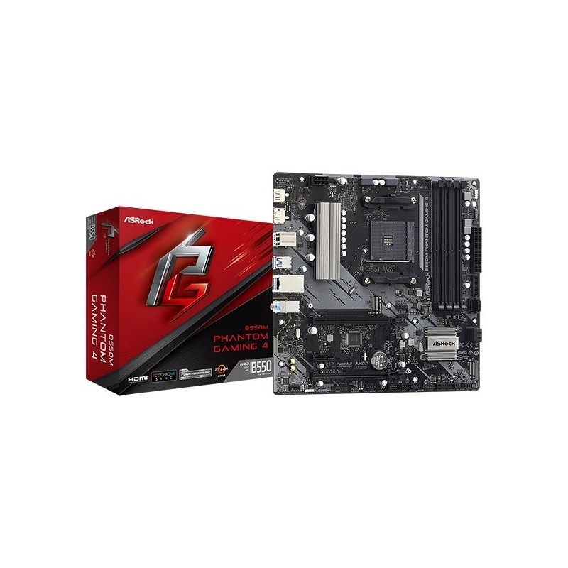 Płyta główna B550M PHANTOM GAMING 4 AM4 4DDR4 HDMI/DP mATX