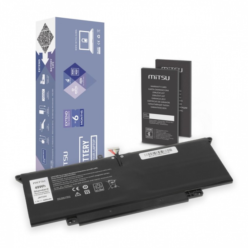 Bateria JHT2H do Dell Latitude 7410 2-in-1 7310 2-in-1 P33S P34S 6400 mAh (49 Wh) 7.7V