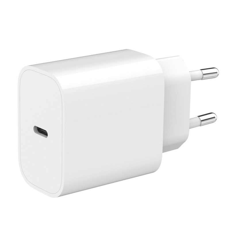 Szybka ładowarka Power Delivery USB typu C, 20 W, biała