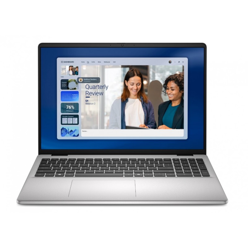 Laptop Dell 16 DC16256 W11P R7-250|16GB|1TB|AMD Radeon|FgrPr|WLAN+BT|16.0 FHD+|Backlit Kb|4C|65W|3YPS Platinum Silver (Metal)