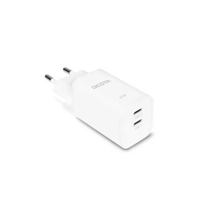 Ładowarka GaN 65W 2xUSB-C + kabel USB-C 1.5m biała