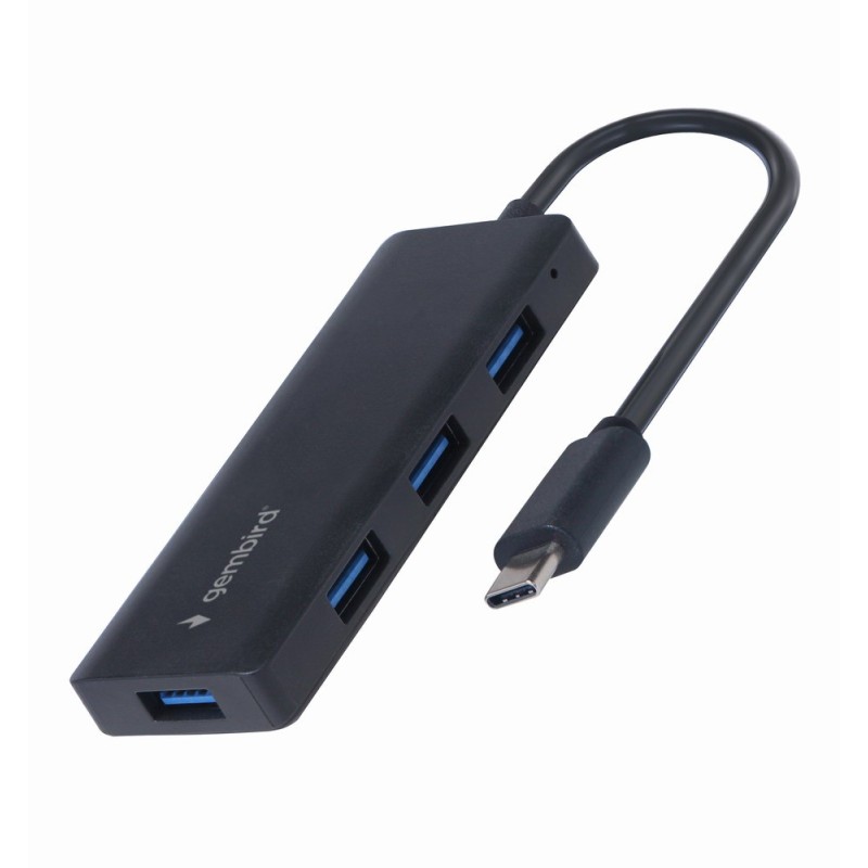 HUB 4-portowy USB 3.1 (Gen 1) typu C, czarny