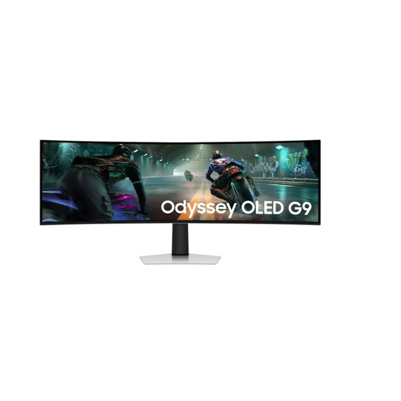 Monitor 49 cali Odyssey G9 G91SD OLED 5120x1440 DQHD 32:9 1xHDMI 1xmicroHDMI 1xDP 3xUSB 0,03ms 144Hz zakrzywiony 2Yd2d (LS49DG910SUXEN)