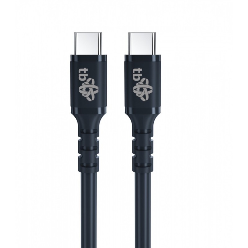 Kabel USB C - USB C 50cm silikon czarny 2.0