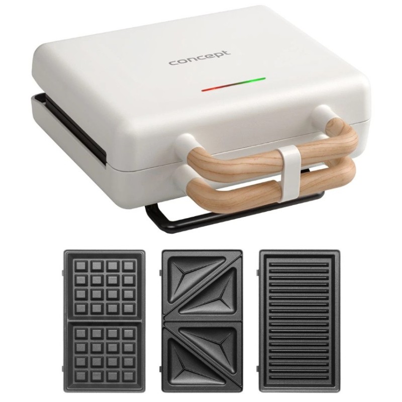 Opiekacz do kanapek 3w1 800W biały Concept SV3090