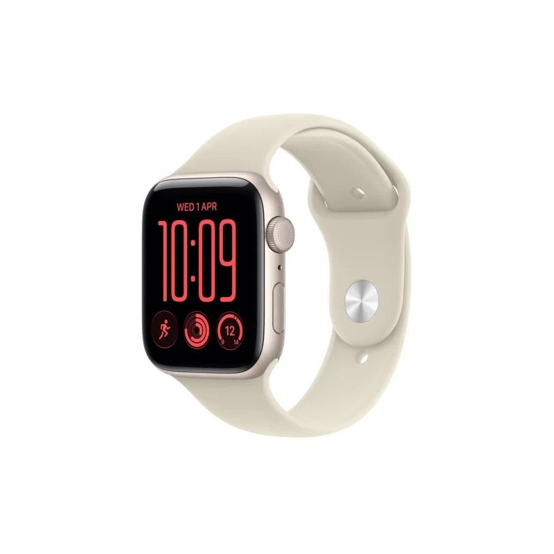 Smartwatch Watch SE 3 GPS, koperta 40mm z aluminium w kolorze księżycowej poświaty, pasek sportowy w kolorze piaskowym - rozmiar S/M