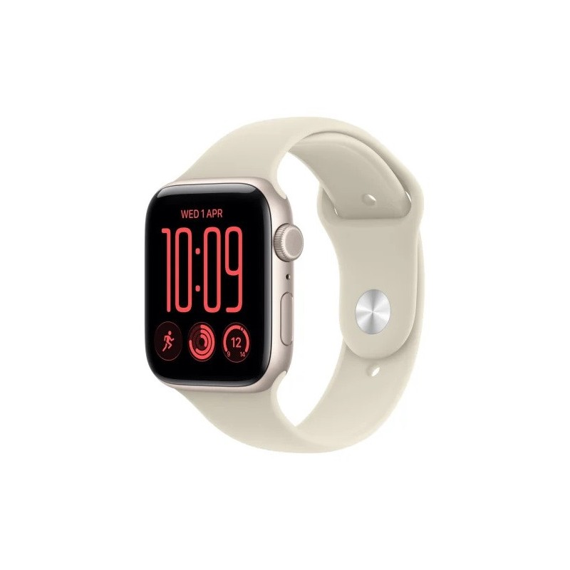 Smartwatch Watch SE 3 GPS + Cellular, koperta 40mm z aluminium w kolorze księżycowej poświaty, pasek sportowy w kolorze piaskowym - rozmiar M/L