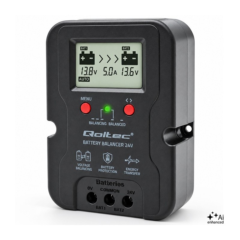 Balanser napięcia 24V do akumulatorów 2x12V | 5A | AGM GEL LiFePO4