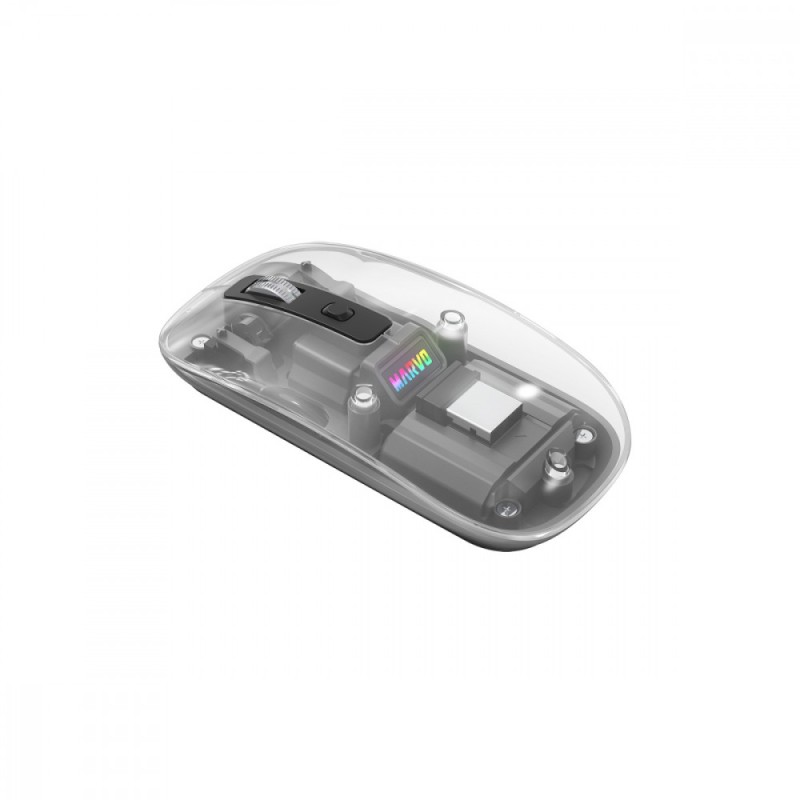 Mysz biurowa PRISM 20W bezprzewodowa transparentna