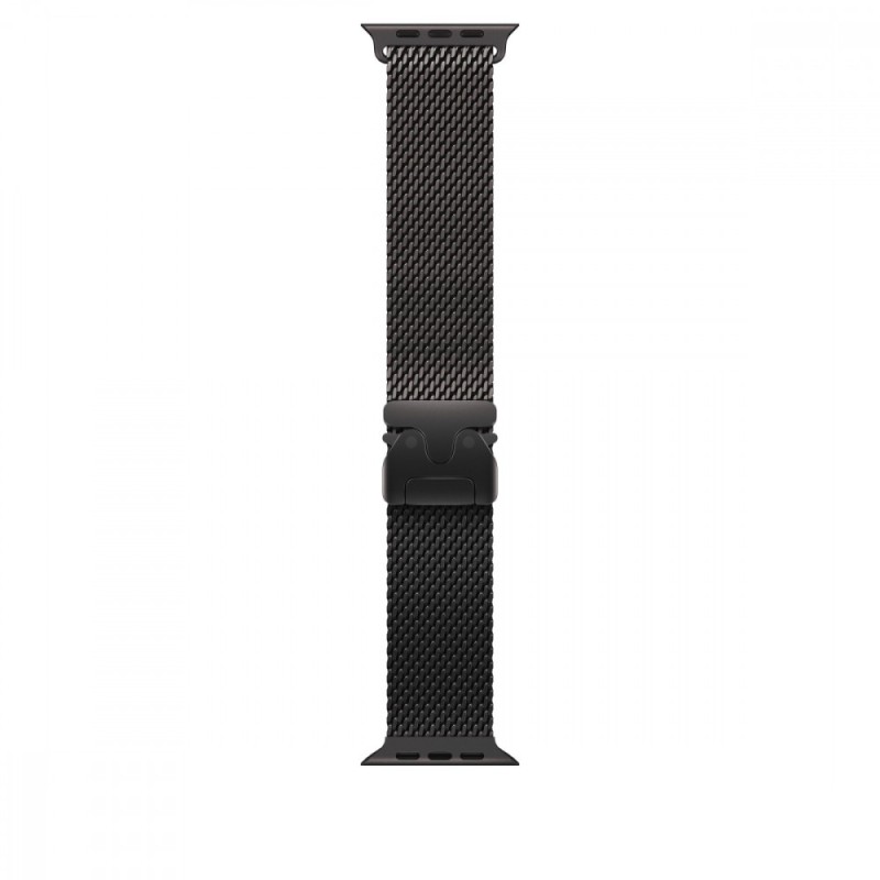 Bransoleta mediolańska z tytanu w kolorze czarnym do koperty 49 mm - rozmiar M