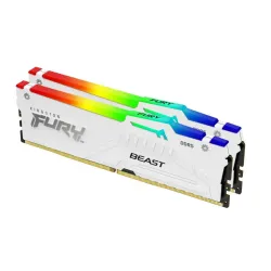 Kingston Pamięć DDR5 Fury Beast RGB 32GB(2*16GB)/5600 CL40 biała