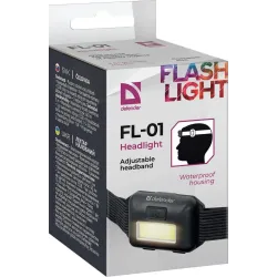 Latarka Defender FL-01, COB, 3 tryby, czołowa