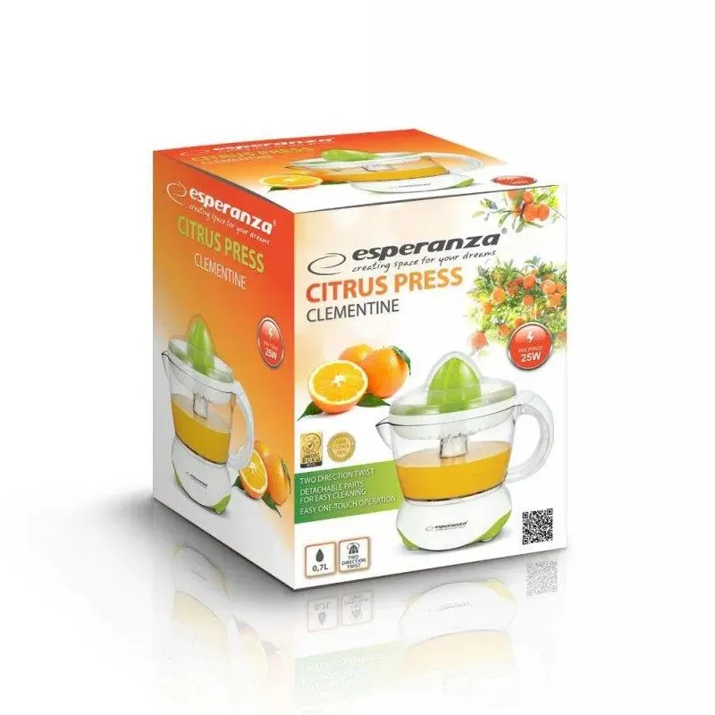 Wyciskarka do cytrusów Esperanza Clementine EKJ001Y biało-żółta