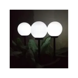 Lampa solarna GreenBlue GB121 wolnostojaca ogrodowa - kula 15x15x48cm,