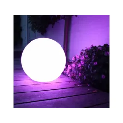 Lampa solarna GreenBlue GB122 wolnostojaca ogrodowa - kula 15x15x48cm,
