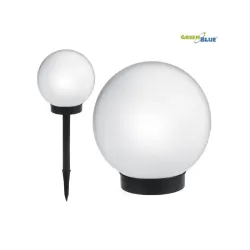 Lampa solarna GreenBlue GB123 wolnostojaca ogrodowa - kula 20x20x53cm,