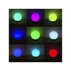 Lampa solarna GreenBlue GB124 wolnostojaca ogrodowa - kula 20x20x53cm,