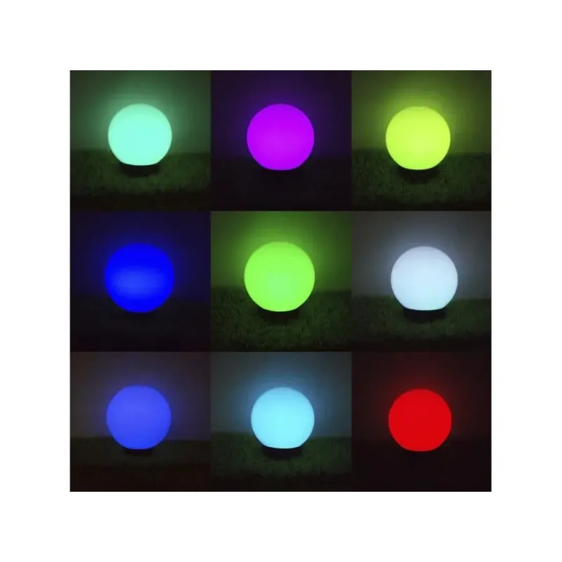 Lampa solarna GreenBlue GB124 wolnostojaca ogrodowa - kula 20x20x53cm,