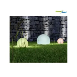 Lampa solarna GreenBlue GB165 wolnostojaca ogrodowa kula 25x25x58cm,