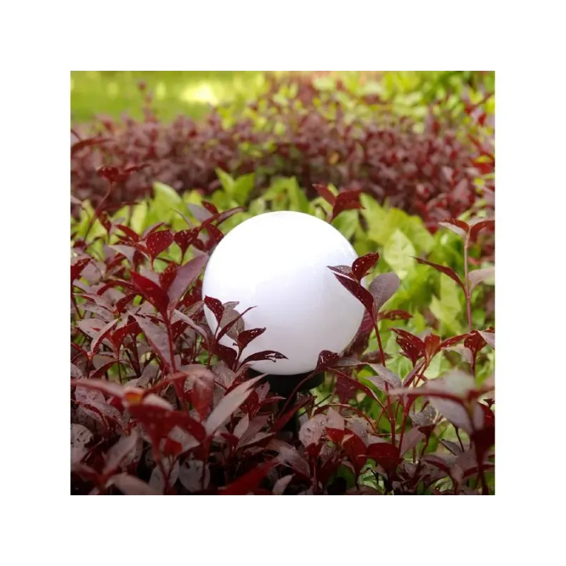 Lampa solarna GreenBlue GB166 wolnostojaca ogrodowa kula 25x25x58cm, bialy
