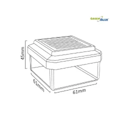 Lampa solarna GreenBlue GB126 na słupek LED 60*60 daszek kopertowy
